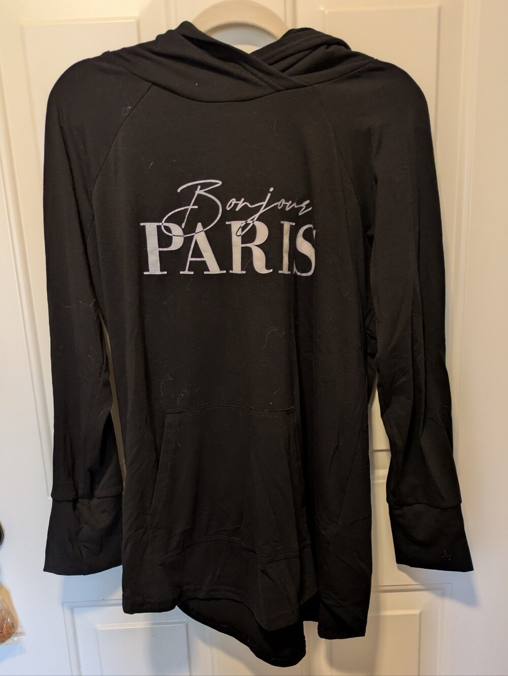 LulaRoe Bonjour Paris Black Hoodie